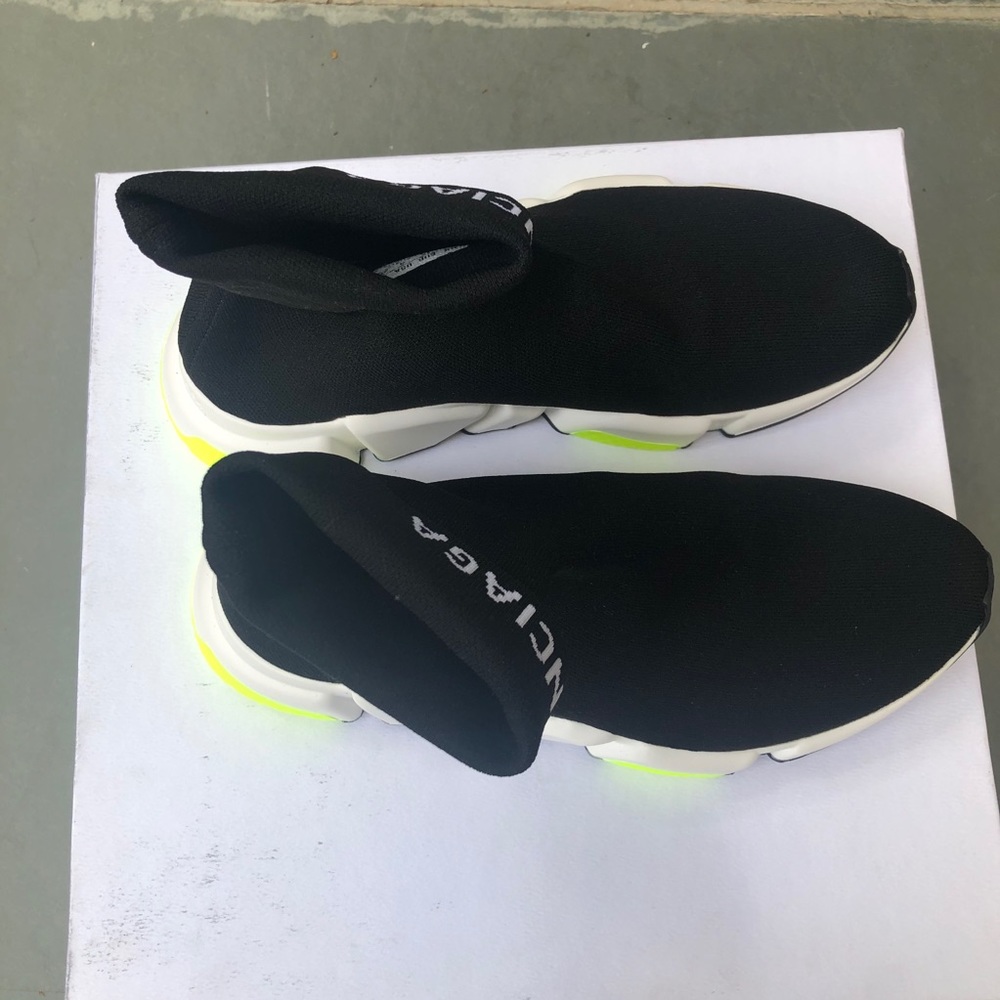 New Men’s Balenciaga Black Speed Sock Sneakers - Picture 6 of 9